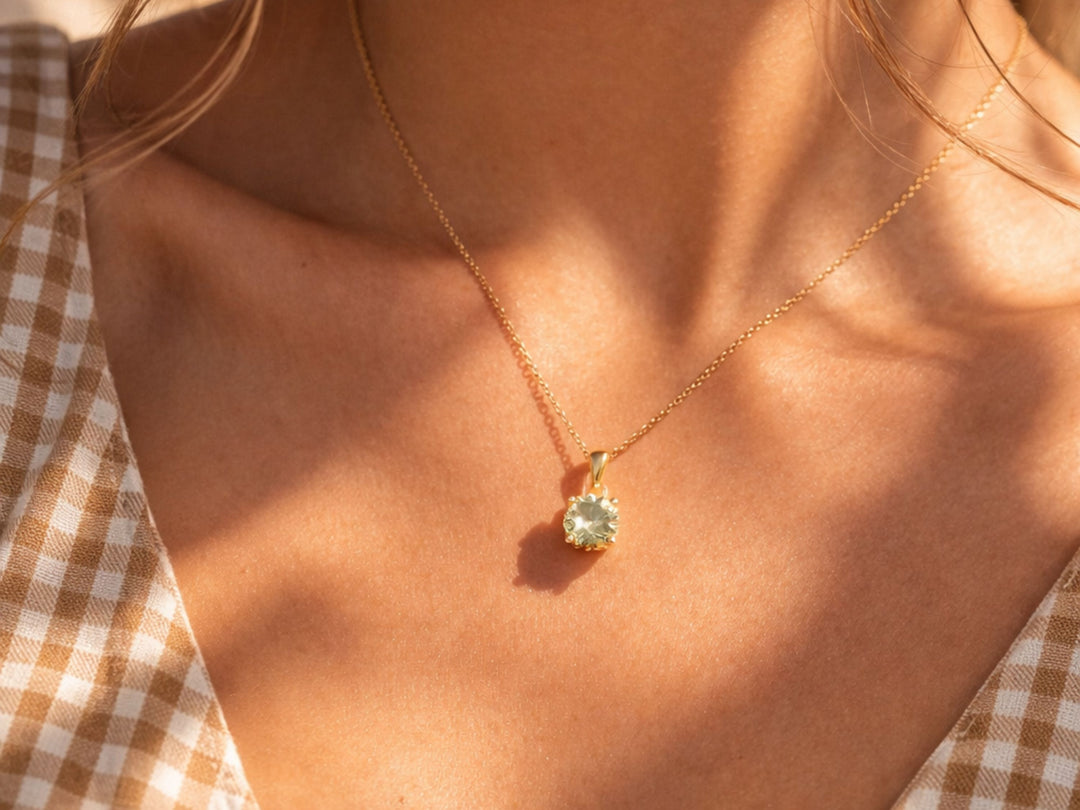 Geboortesteen Ketting Solitaire