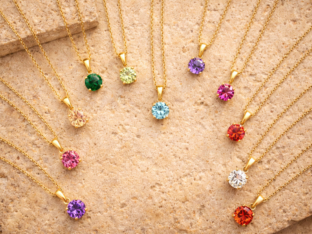 Geboortesteen Ketting Solitaire