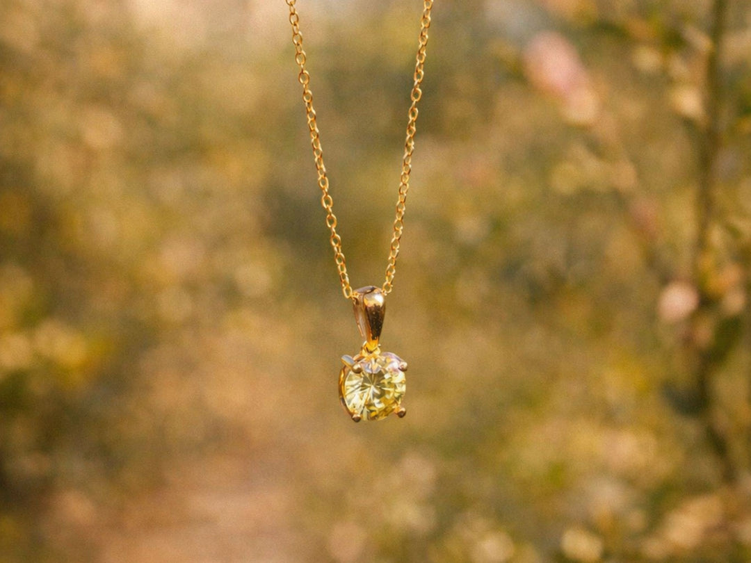 Geboortesteen Ketting Solitaire